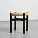 Méribel stool in black ash, Charlotte Perriand, 1950