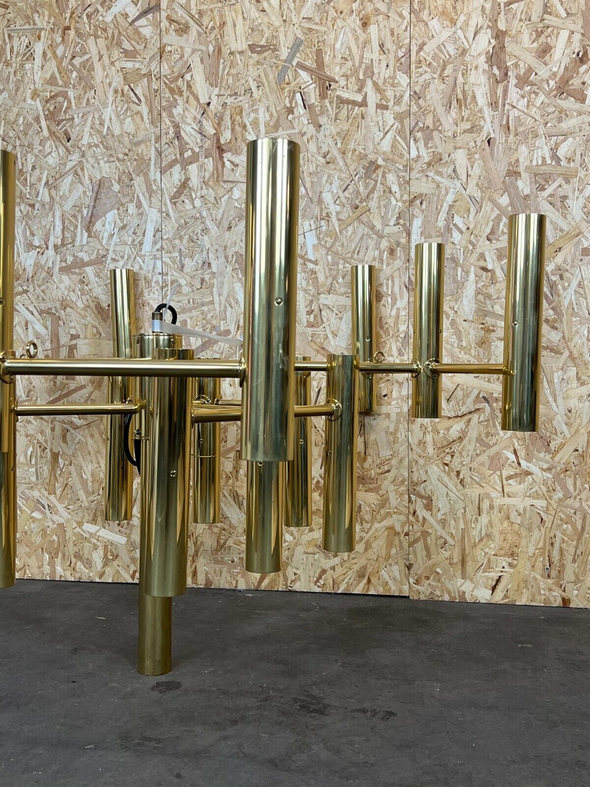 XXL 60s 70s chandelier Gaetano Sciolari for Sciolari Brass with 37 flames