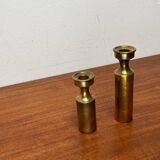 Danish brass candle holders from the mid-century by Boyes Metalkunst, 1960s, set of 2.
