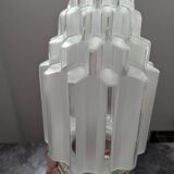 Ancien grand plafonnier lampe à poser globe Skyscraper verre Art déco