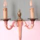 The pair of bronze wall lamps empire style 2 fires