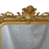 Miroir Louis Philippe en bois doré du XIXe siècle - 130x76cm