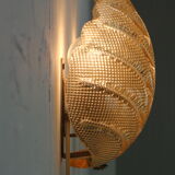 Set of 2 swedish leaf shaped wall sconces Fritz Kurz  for Orrefors, 1960s