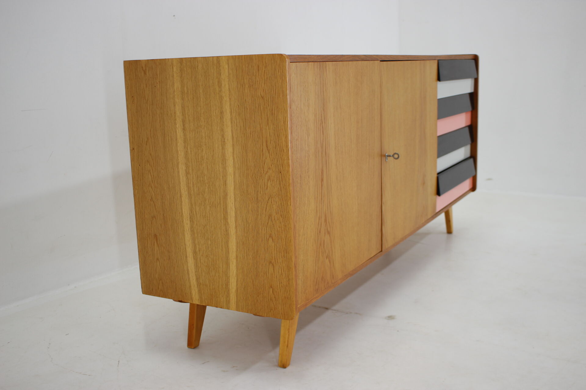 1960s Jiri Jiroutek Oak Sideboard, Czechoslovakia