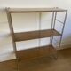 Self vintage metal wall shelf imitation wood in string or tomado style