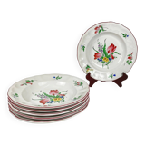 Set of 6 deep plates KG Lunéville "Réverbère"