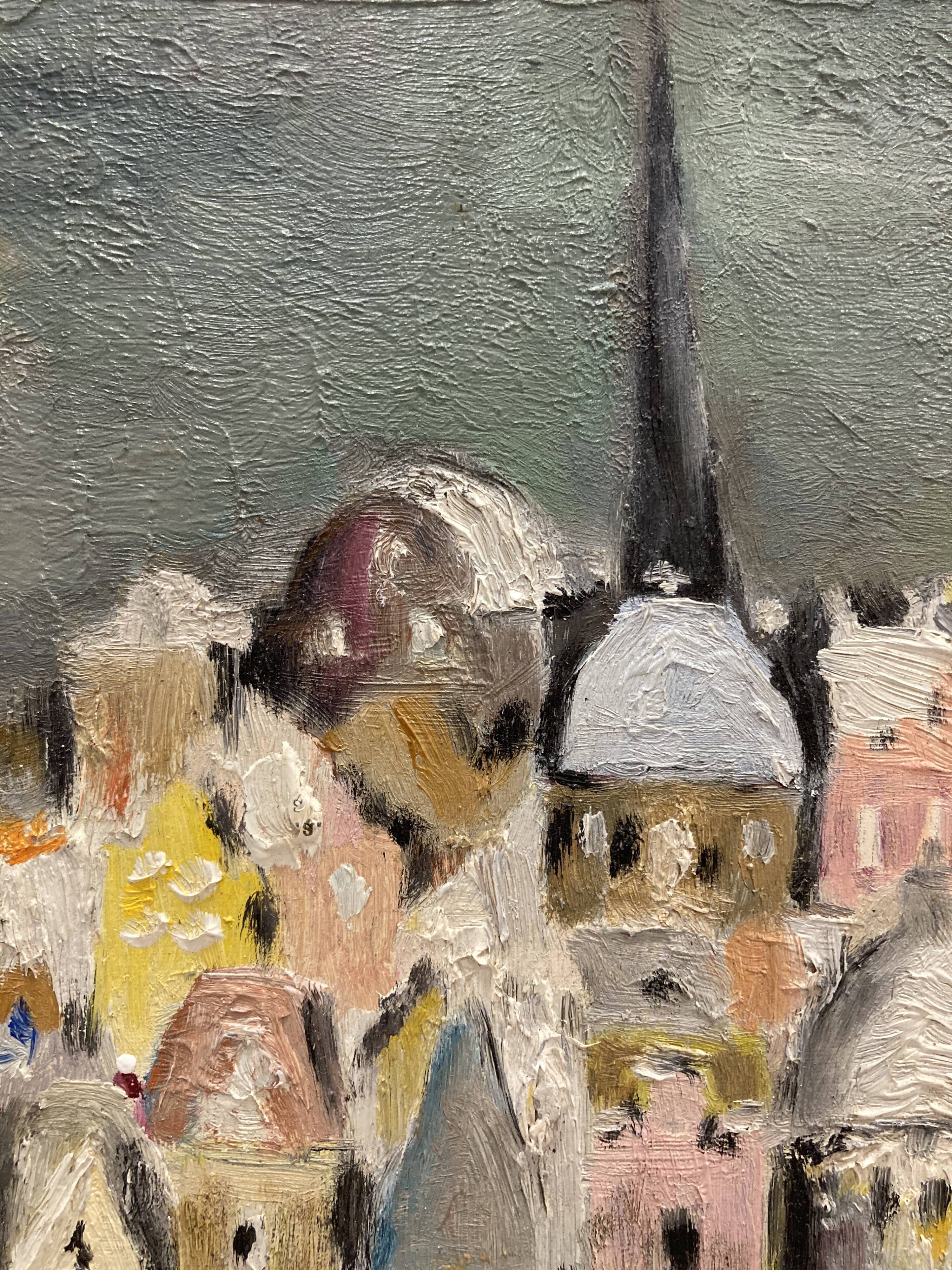 Huile sur panneau vintage