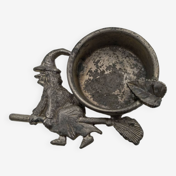 Pewter witch ashtray