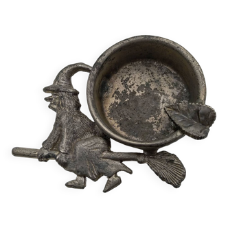 Pewter witch ashtray
