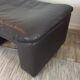 Pouf ottoman Jori en cuir des années 70-80