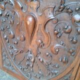 2 carved walnut woodwork panels early 20th century