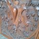 2 carved walnut woodwork panels early 20th century
