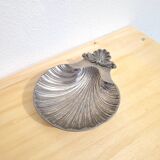 Vide poche coquille St Jacques argenté