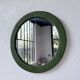 Woven wicker round mirror 1960