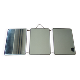 Vintage triptych barber mirror 24X58cm