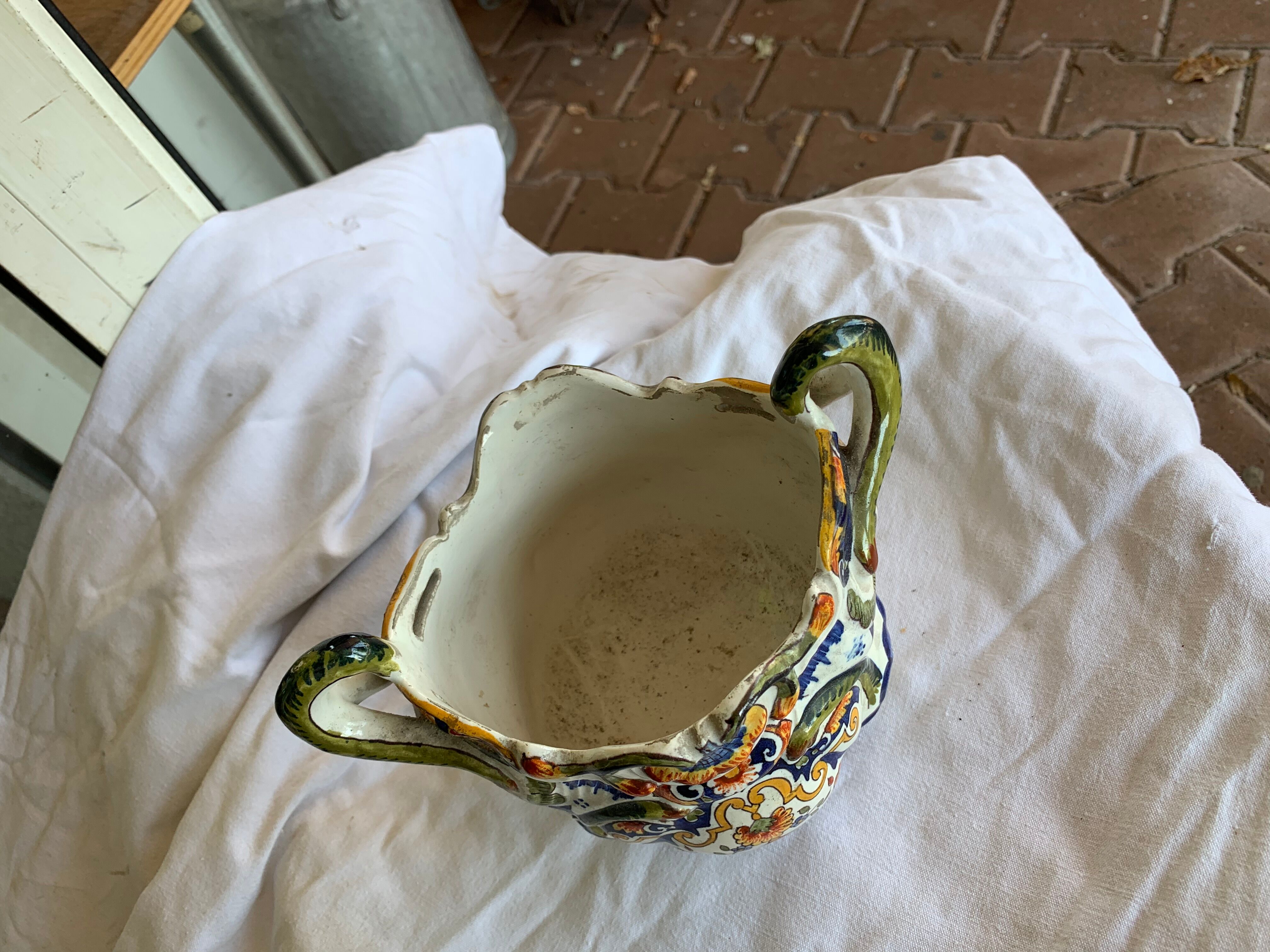 Rouen porcelain planter