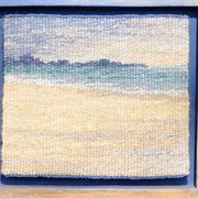 Mixed media painting signed Mireille Veauvy – acrylic and integrated tapestry