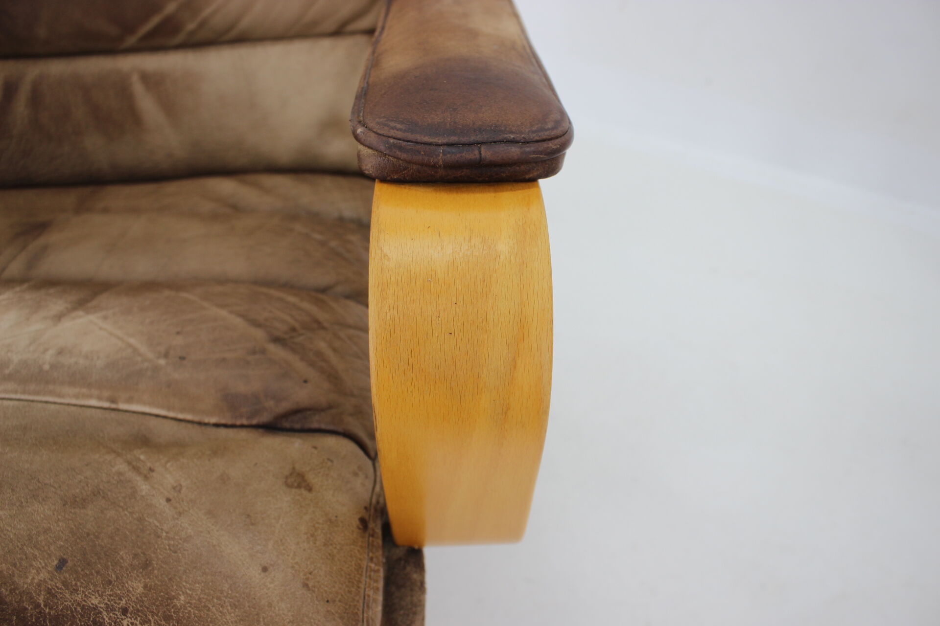 1970s Pair of Yngve Ekström "Contino" Leather Armachair,Sweden