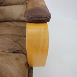 1970s Pair of Yngve Ekström "Contino" Leather Armachair,Sweden