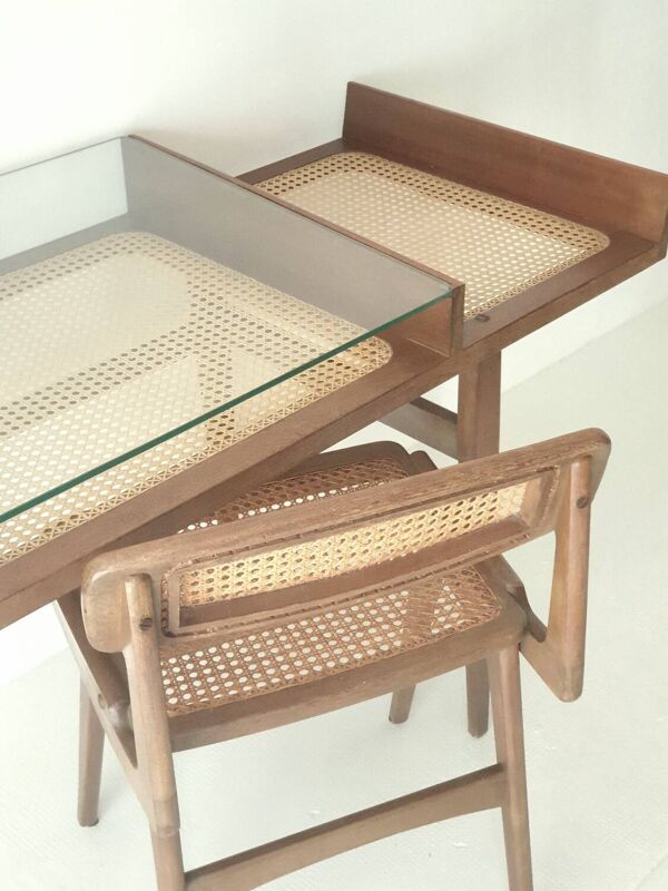 Bureau et chaise Michel Ducaroy pour SNA Roset 1950 -1960