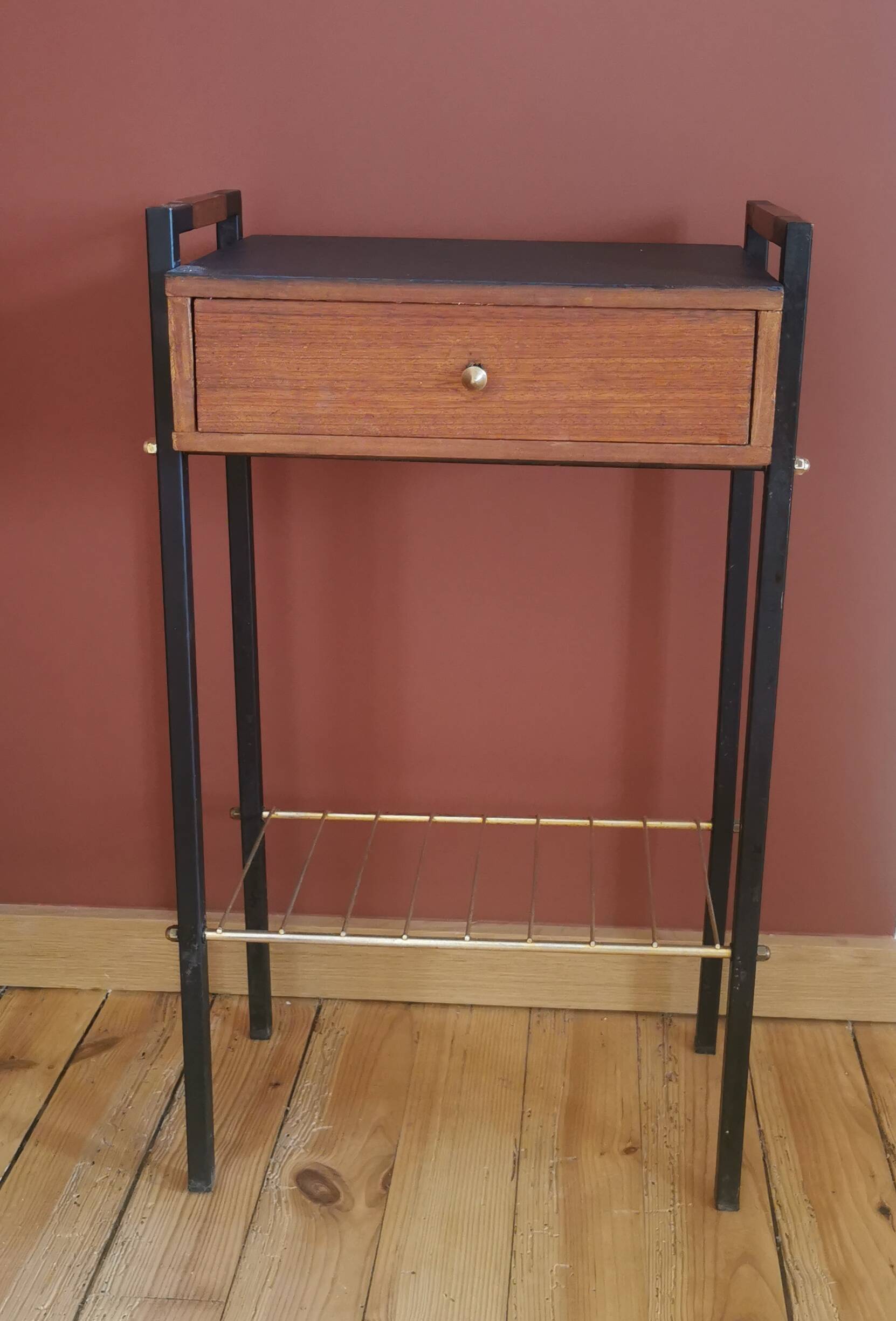 Jacques Hitier style pedestal bedside table