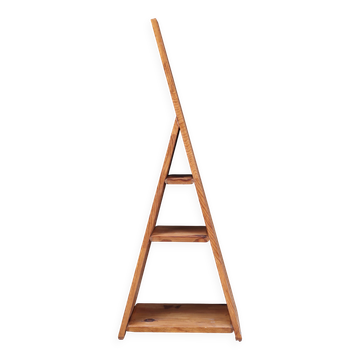 Pine wood bookcase or bedside table, 1970s