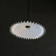 Suspension in white opaline crenellated edges with new cable and new brass socket