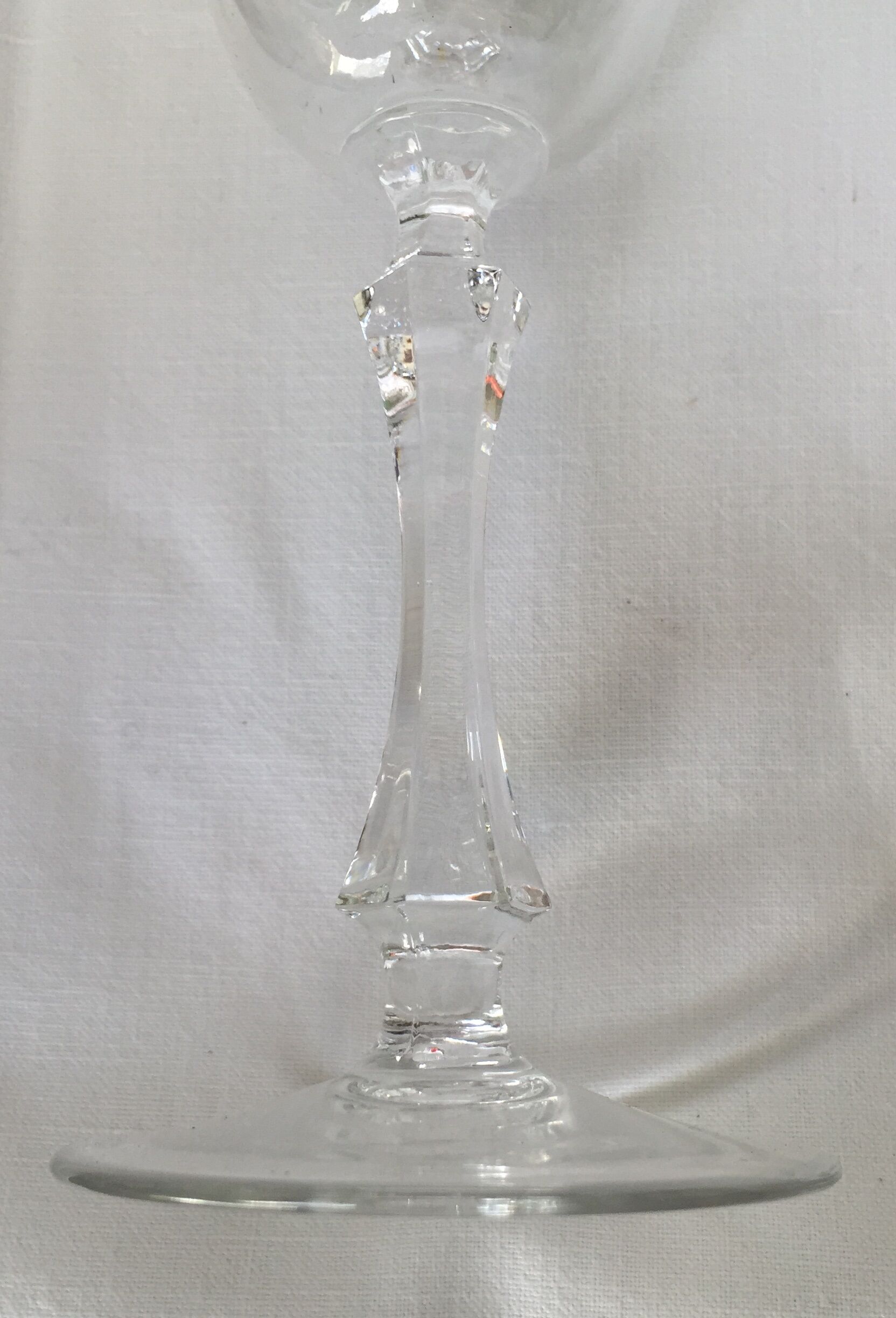 Set of 6 crystal champagne flutes