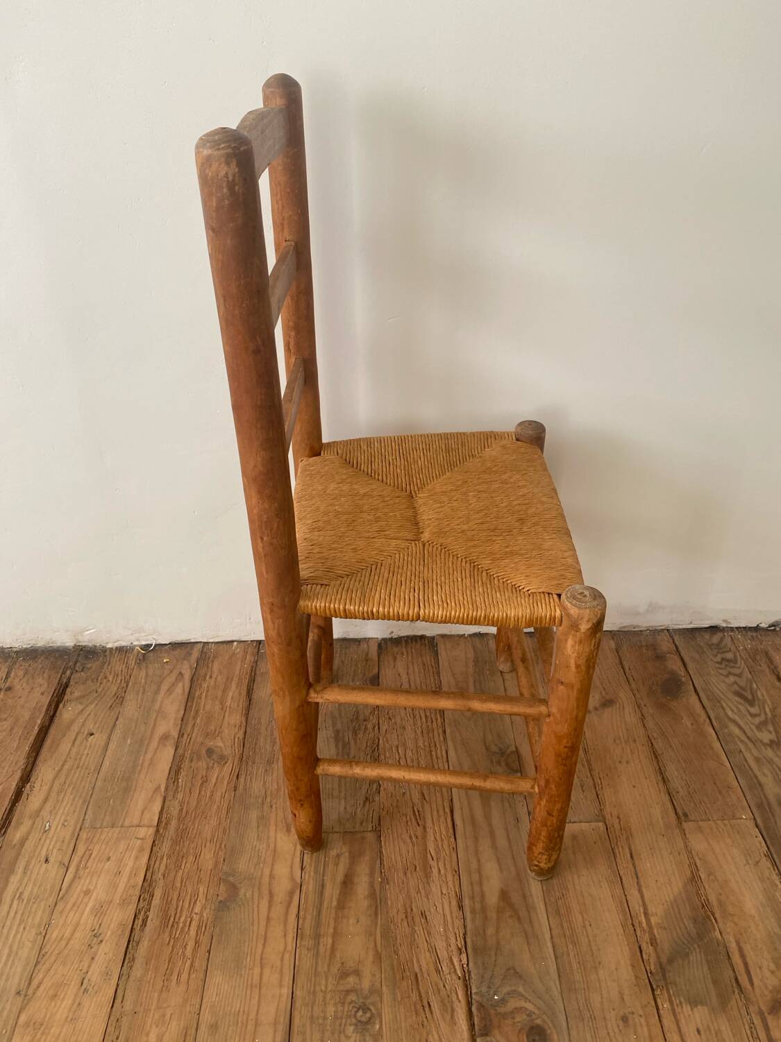 Lot de 6 chaises en orne et paille