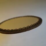 Face à main rond en métal ciselé du XIXème 9,5 cm