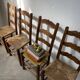 Rustic handcrafted oak chairs 1900