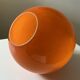Vintage orange opaline pendant light, 1970s