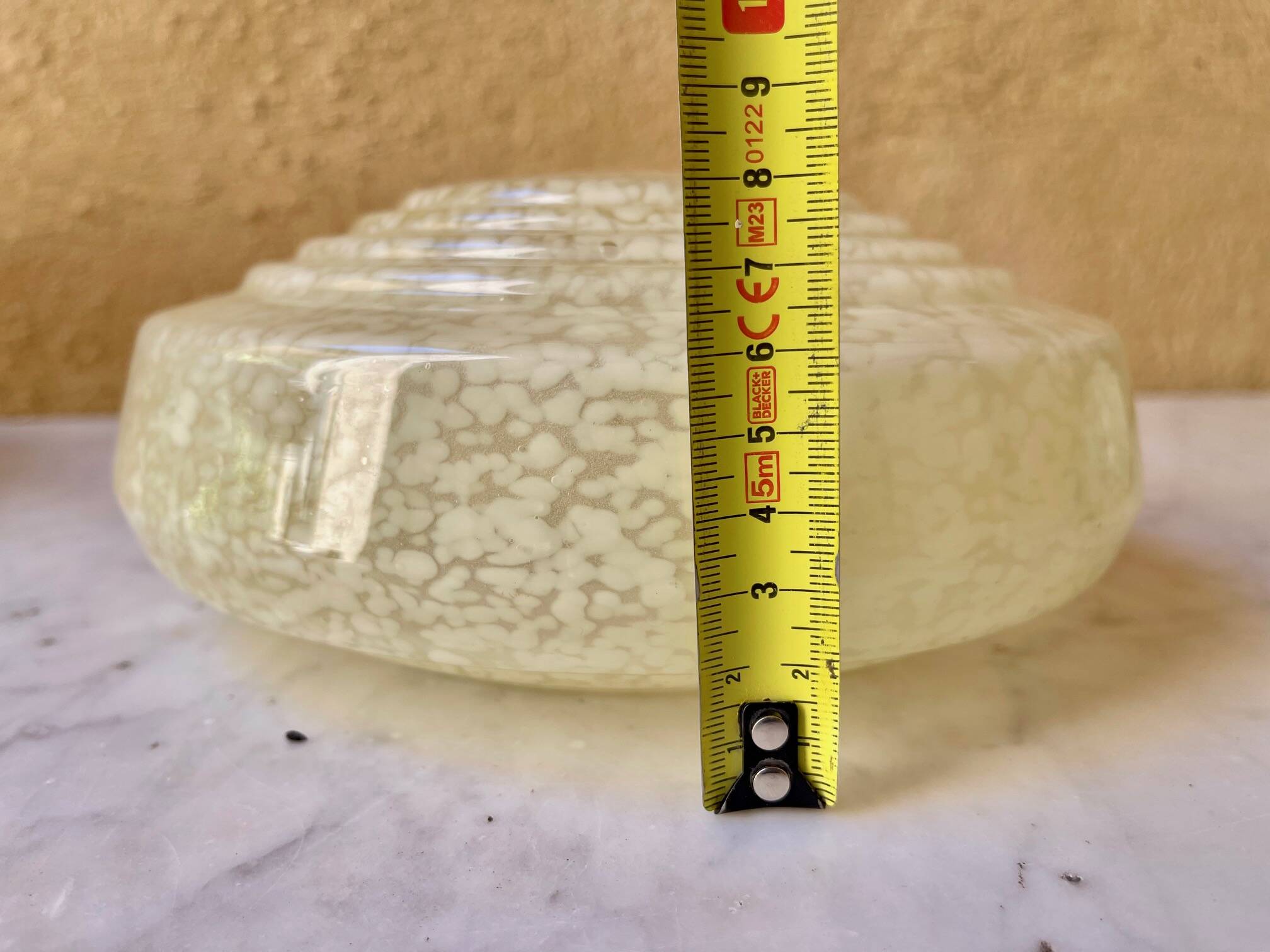 Antique Art Deco glass globe from Clichy