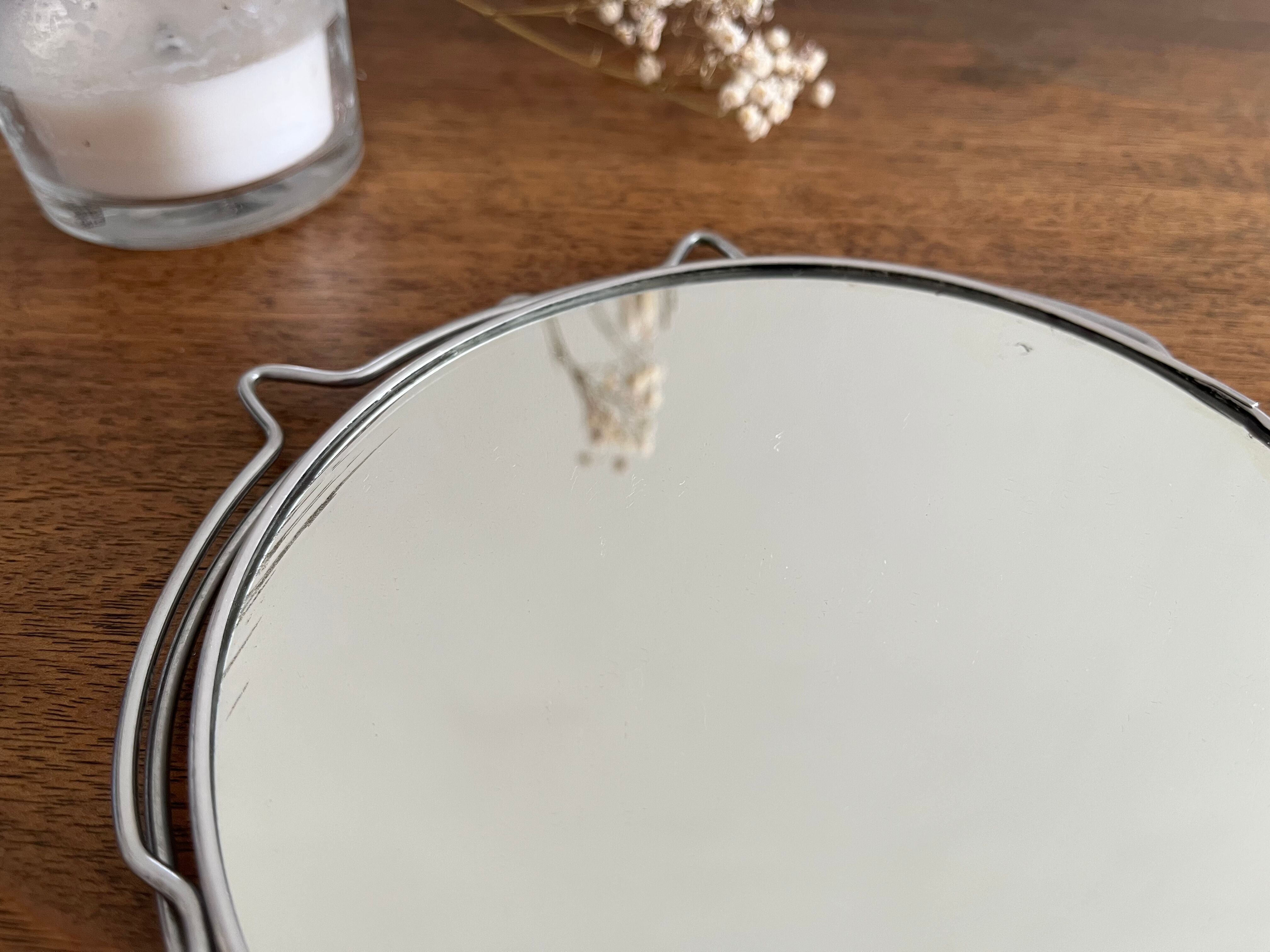 Round barber mirror 14.5 cm