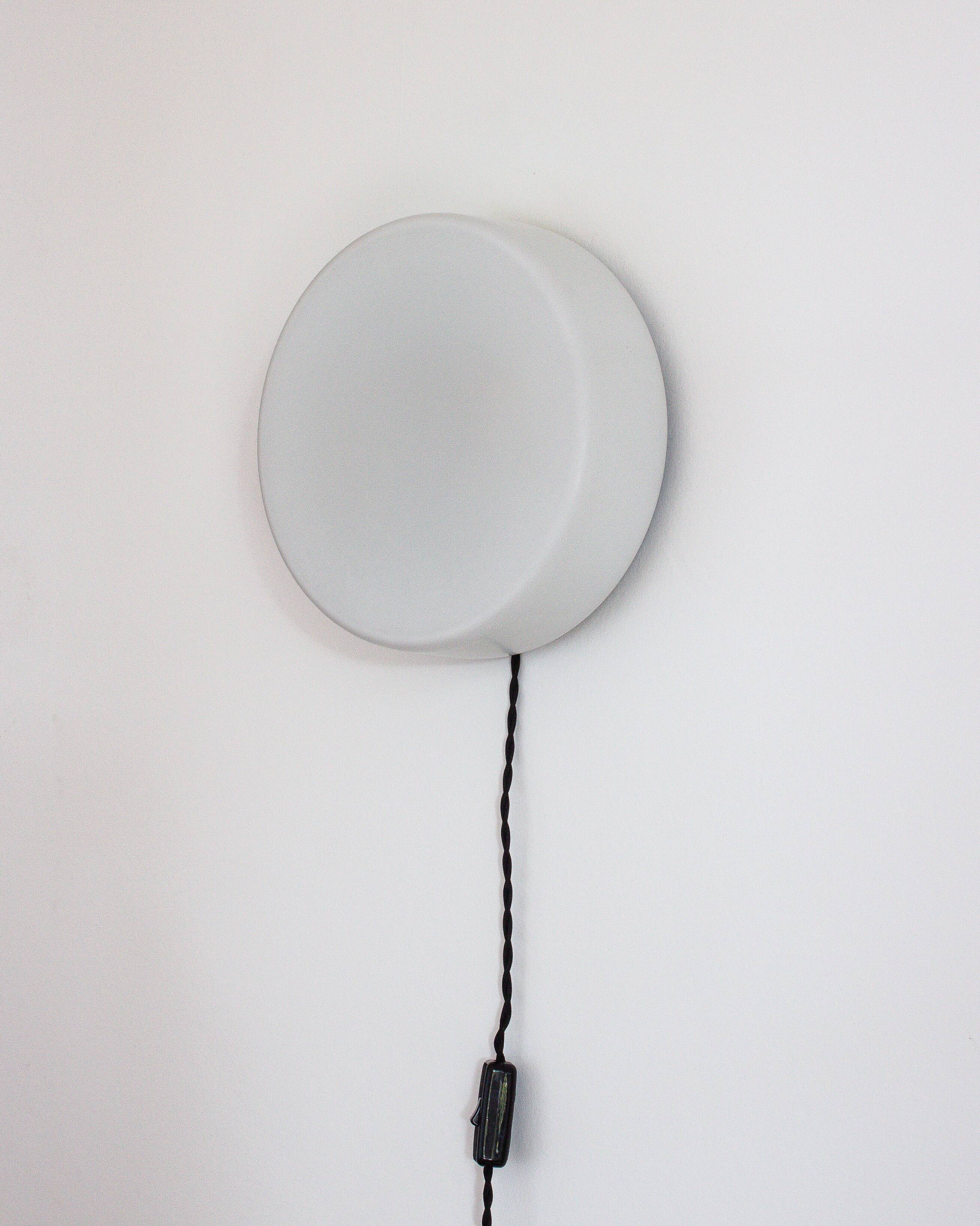 Wall or ceiling light in matt white opaline, 60s/70s
