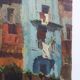 Ancient oil on canvas by S.Ribera. Spanish painting. 81X60 cm. Year 60 70