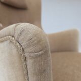 1960s, Danish armchair in green/brown furniture velour, original condition.