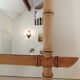 Set of vintage wood mirrors bamboo effect