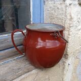Ancient enamelled pot signed Japy