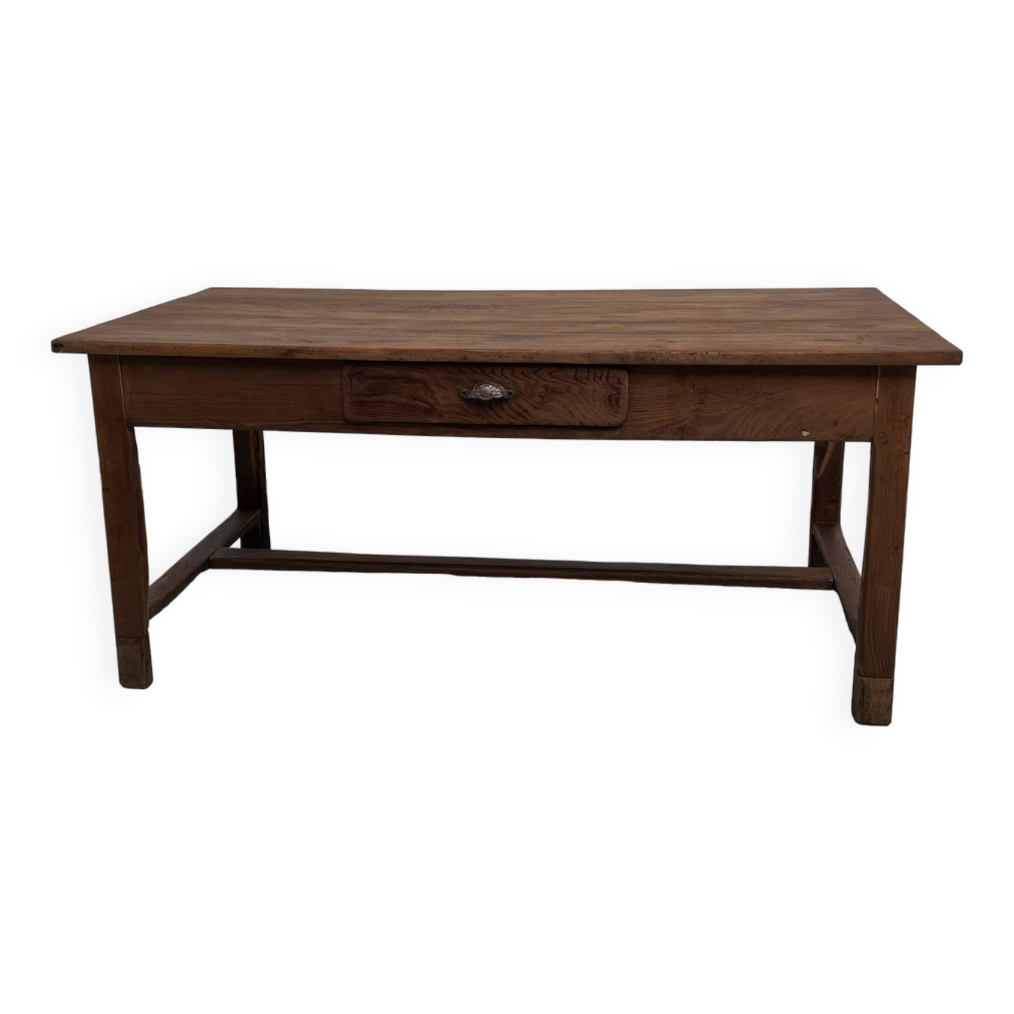 Antique work table in solid cherry and acacia