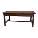 Antique work table in solid cherry and acacia