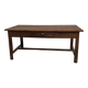 Antique work table in solid cherry and acacia