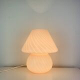 Pink mushroom lamp, Murano glass, vintage