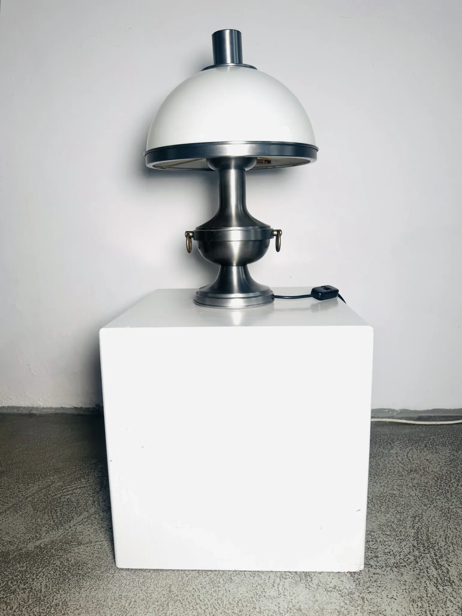 Metal Mushroom Table Lamp By Dijkstra Lampen, The Netherlands, 1960S
