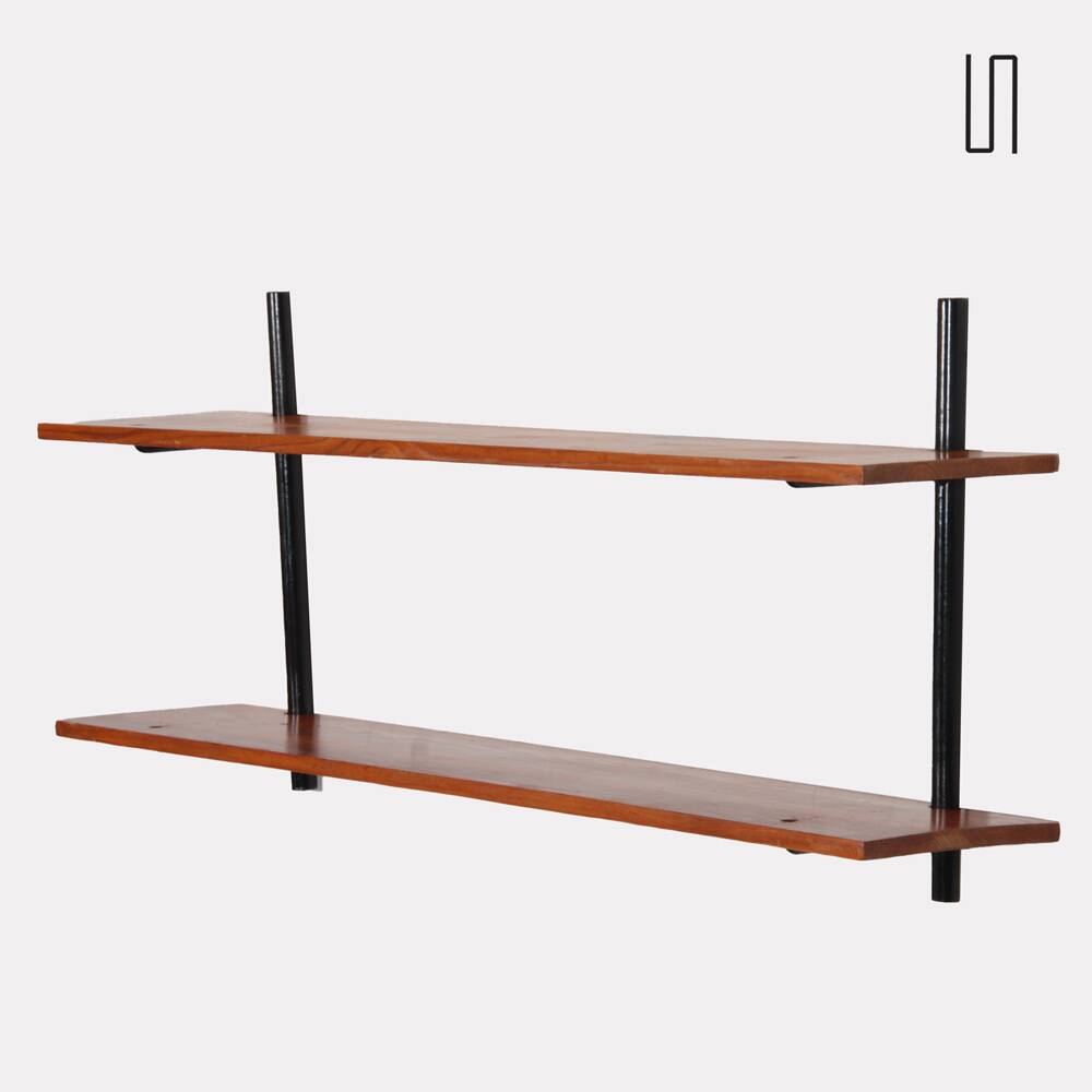 Etagère vintage en bois et métal, 1960