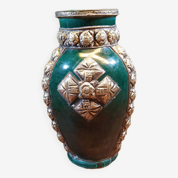 Blue/Green Oriental Style Vase