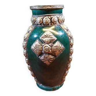 Blue/Green Oriental Style Vase