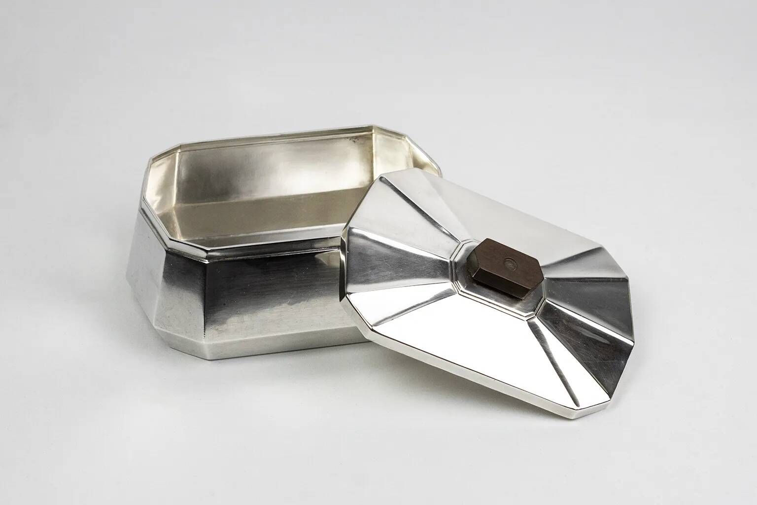 Art Deco set by Kirby Beard & Christofle – silver-plated box & tray