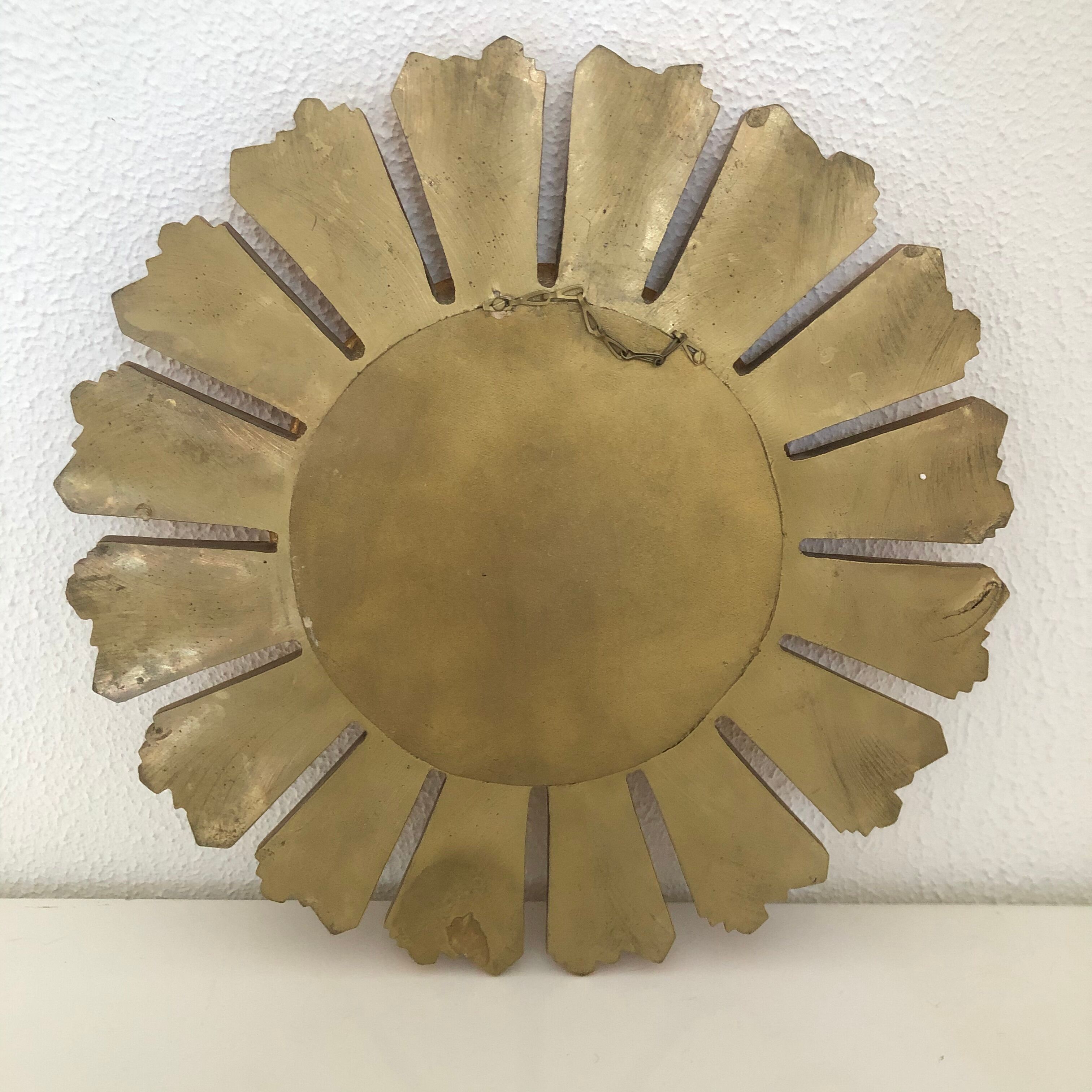 Mirror sun vintage golden witch eye 1960 - 40 cm