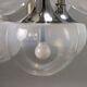 Vintage lacquered steel chandelier with glass spheres, Italy, 1960s-1970s.